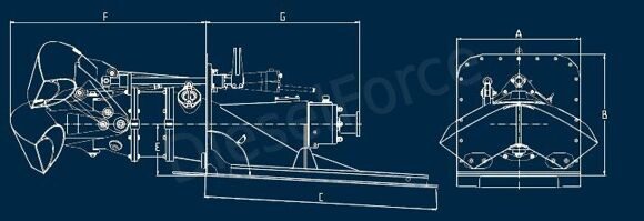 Схема водомётов Rolls-Royce FF серии Kamewa